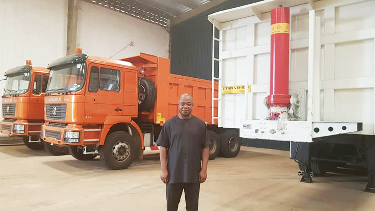 4 axles semi end dump trailer
