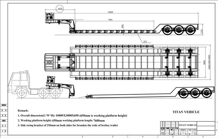 80T Removable Gooseneck Semi Trailer