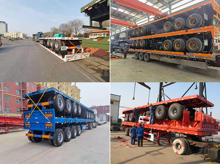Tri Axle Flat Deck Top Semi Trailer