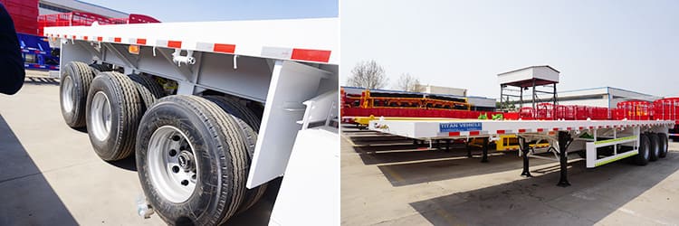 Tri Axle Flat Deck Top Semi Trailer