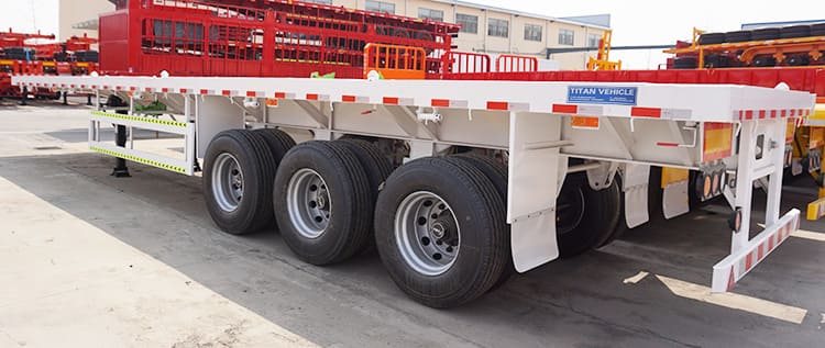 Tri Axle Flat Deck Top Semi Trailer