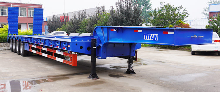 80 Ton 3 Axle Semi Low Bed Truck Trailer