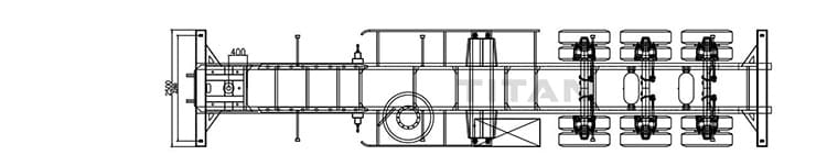 3 Axle 40Ft Skeleton Container Trailer