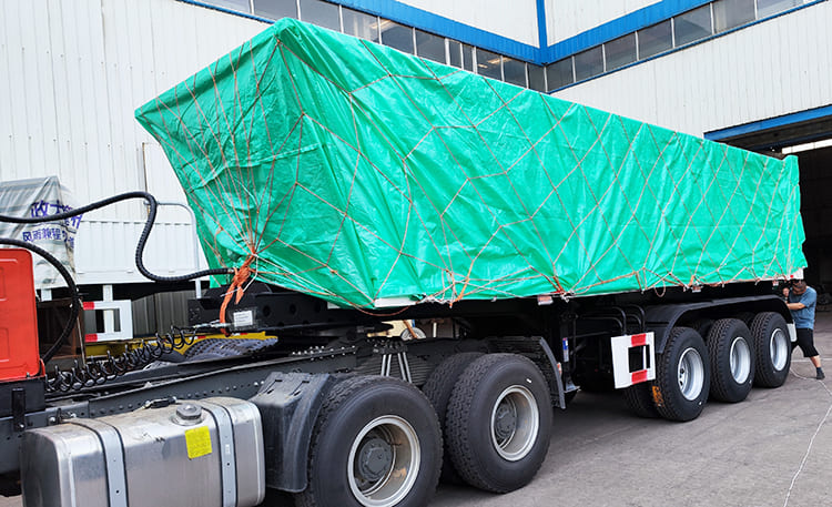 35cbm end dump semi trailer