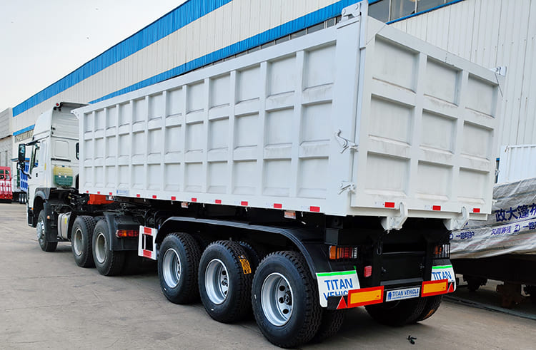 35cbm end dump semi trailer