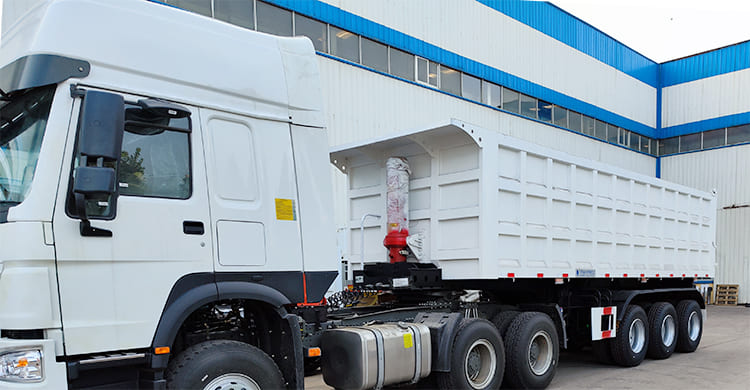 35cbm end dump semi trailer