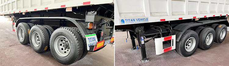 35cbm end dump semi trailer