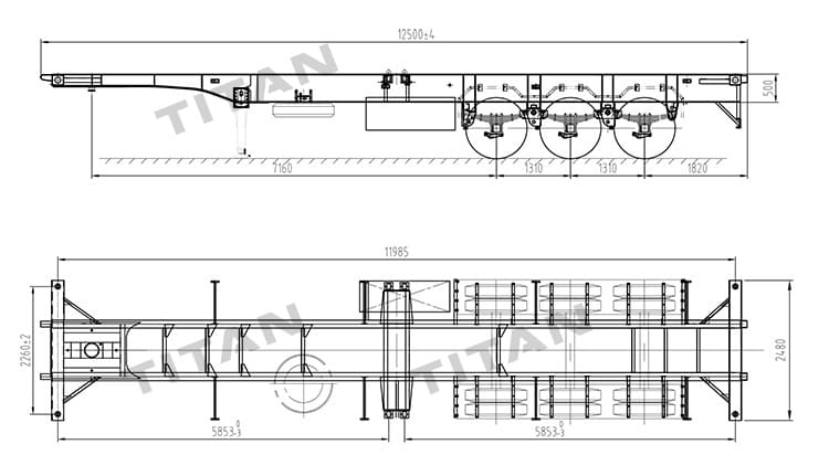 12M Tri Axle Container Skeletal Trailers for Sale in Kenya