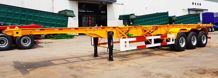 Tri Axle Container Chassis Trailer | New Container Chassis Manufacturers Price for Sale