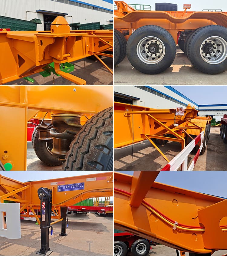 Tri Axle Container Chassis Trailer | New Container Chassis Manufacturers Price for Sale