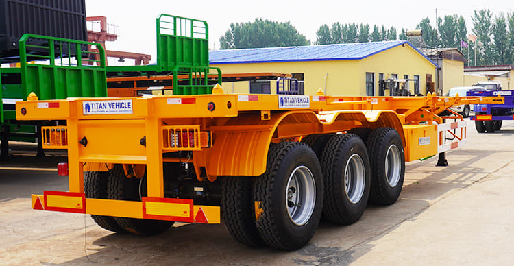 Tri Axle Container Chassis Trailer | New Container Chassis Manufacturers Price for Sale