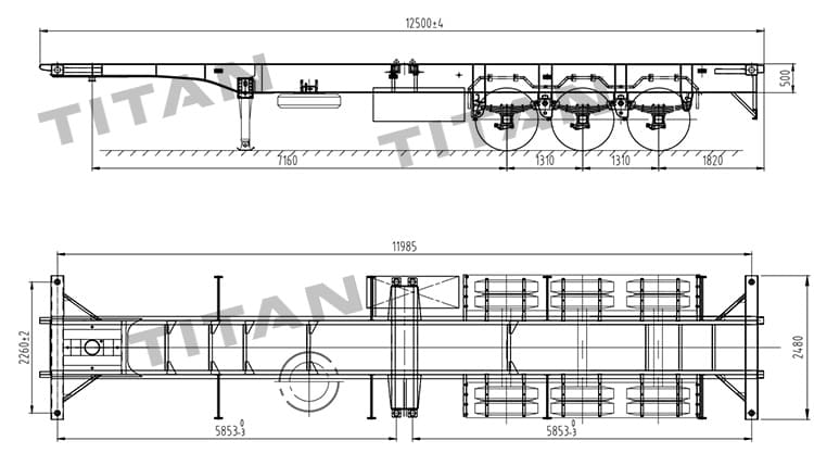 Container Skeleton Trailer for Sale | 40Ft Skeleton Semi Trailer