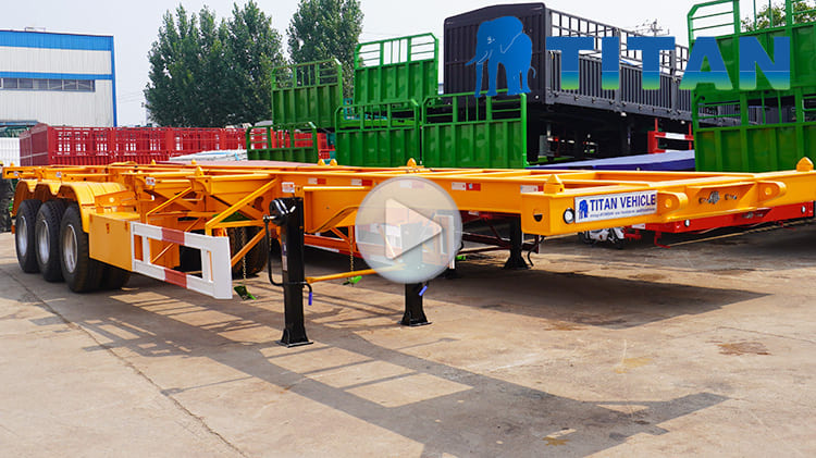 Tri axle container chassis