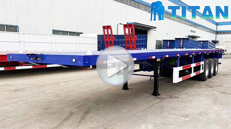 Tri Axle 40 Foot Flatbed Semi Trailer for Sale Manufacturers