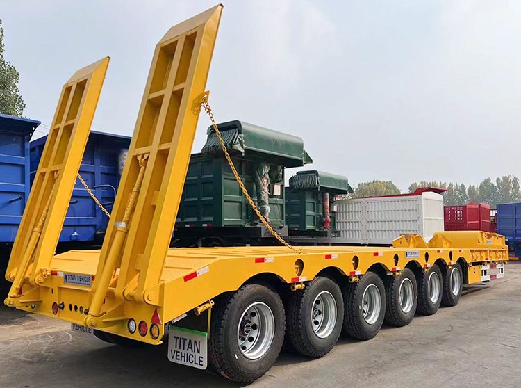 6 Axle Hydraulic Low Bed Trailer Price | 40 Ft Low Bed Trailer with Ramp for Sale in Nigeria