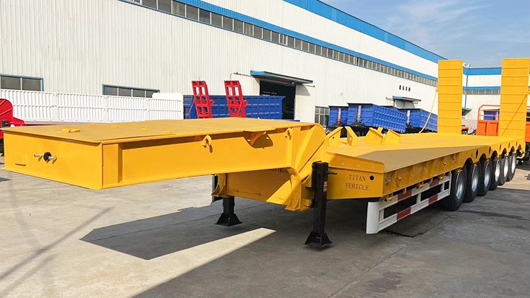 6 Axle Hydraulic Low Bed Trailer Price | 40 Ft Low Bed Trailer with Ramp for Sale in Nigeria
