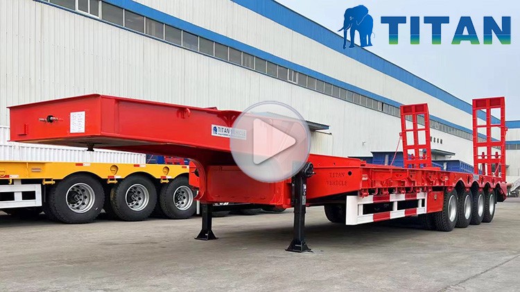 4 Axle Low Loader Truck for Sale | Semi Low Loader Trailer for Sale in Tanzania