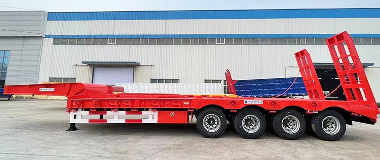 4 Axle Low Loader Truck for Sale | Semi Low Loader Trailer for Sale in Tanzania