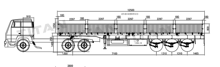60 Ton 3 Axle Side Wall Trailer for Sale in Kenya