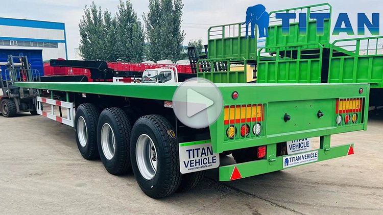 40 Foot tri axle flatbed trailer for sale in Senegal