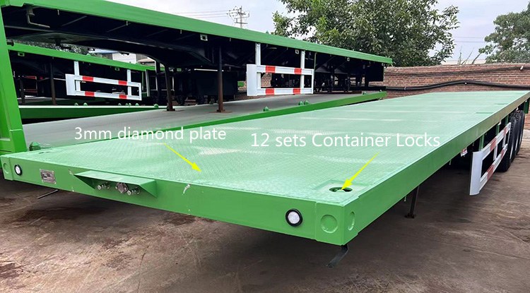 40 Foot tri axle flatbed trailer for sale in Senegal