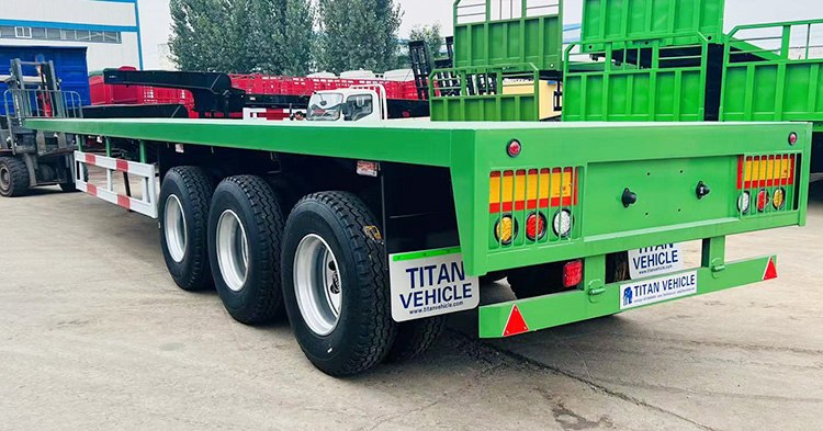 40 Foot tri axle flatbed trailer for sale in Senegal