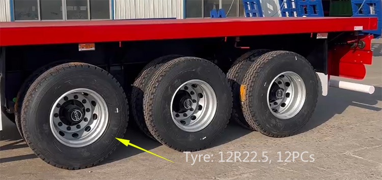 40Ft Tri Axle Flat Body Trailer for Sale in Papua New Guinea