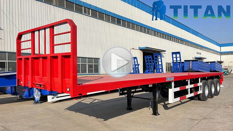 40Ft Tri Axle Flat Body Trailer for Sale in Papua New Guinea