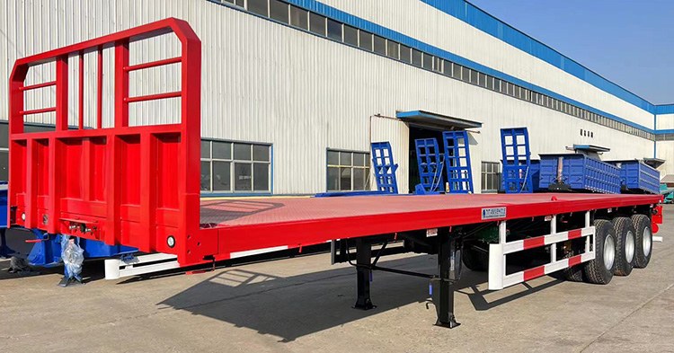 40Ft Tri Axle Flat Body Trailer for Sale in Papua New Guinea