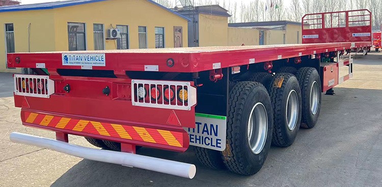 40Ft Tri Axle Flat Body Trailer for Sale in Papua New Guinea