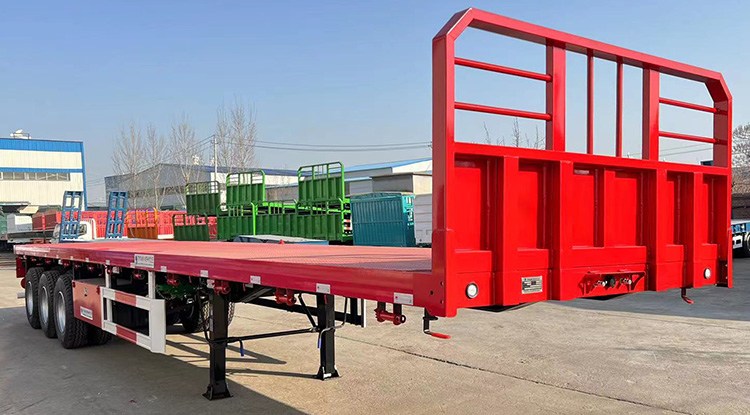 40Ft Tri Axle Flat Body Trailer for Sale in Papua New Guinea