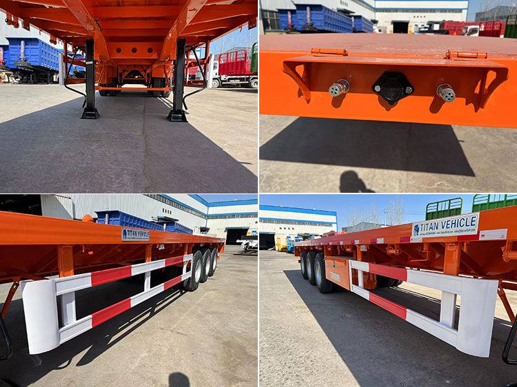 40Ft 3 Axle Truck Trailer Flatbed Semi for Sale in Tanzania Dar Es Salaam