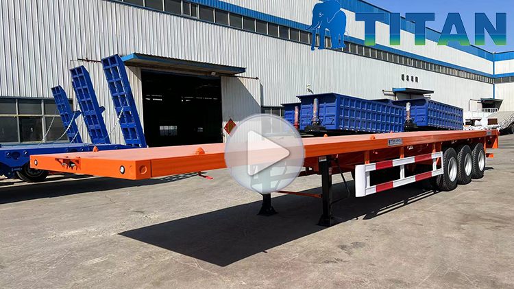 40Ft 3 Axle Truck Trailer Flatbed Semi for Sale in Tanzania Dar Es Salaam
