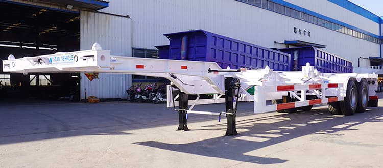 2 Axle 40Ft Gooseneck Container Transport Trailer for Sale in Chile
