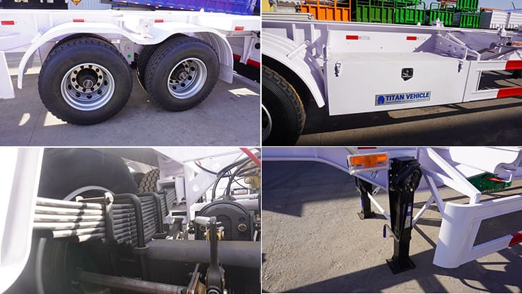 2 Axle 40Ft Gooseneck Container Transport Trailer for Sale in Chile