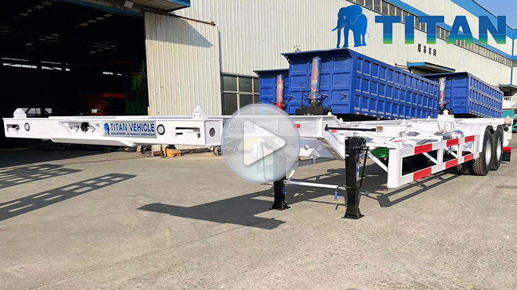 2 Axle 40Ft Gooseneck Container Transport Trailer