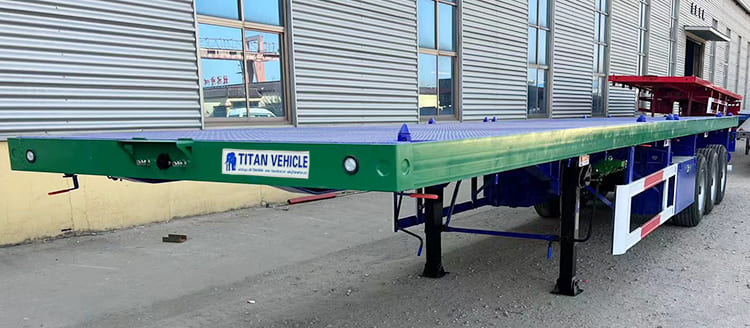 40 Foot Tri Axle Flat Top Semi Trailer for Sale in Zambia