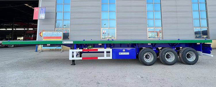 40 Foot Tri Axle Flat Top Semi Trailer for Sale in Zambia