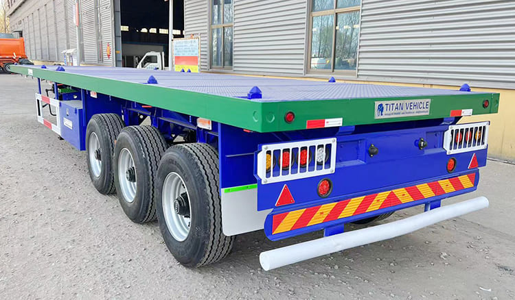 40 Foot Tri Axle Flat Top Semi Trailer for Sale in Zambia