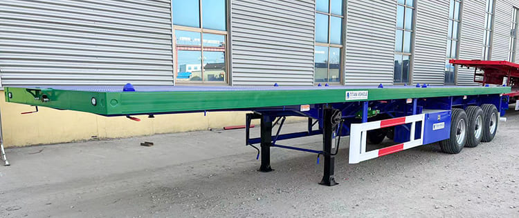 40 Foot Tri Axle Flat Top Semi Trailer for Sale in Zambia