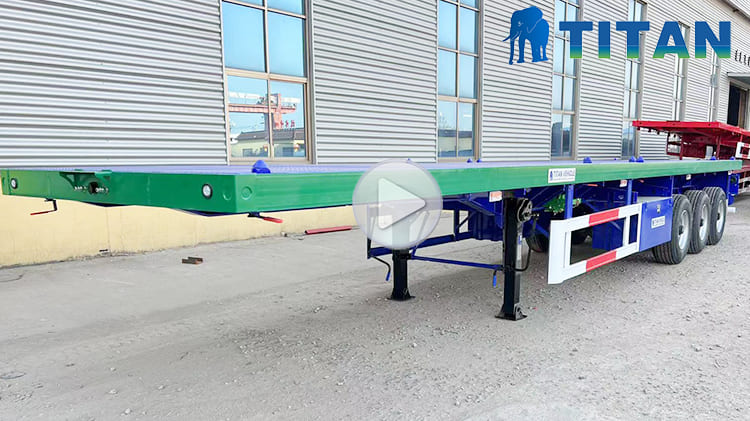 40 Foot Tri Axle Flat Top Semi Trailer for Sale in Zambia