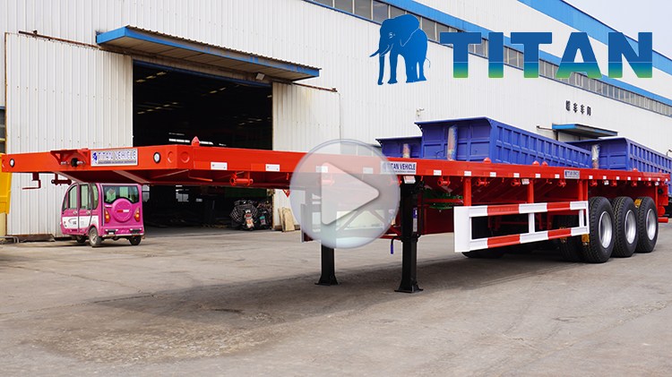 40Ft Tri Axle Semi Truck Flatbed Trailer for Sale Price
