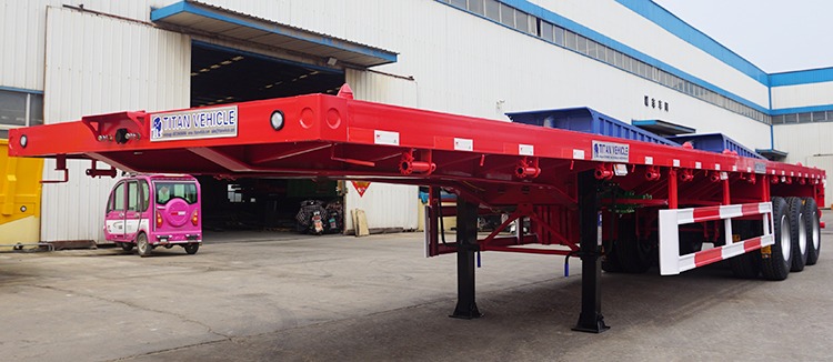 40Ft Tri Axle Semi Truck Flatbed Trailer for Sale Price