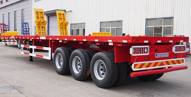 40Ft Tri Axle Semi Truck Flatbed Trailer for Sale Price