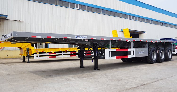 40Ft Tri Axle Flat Top Semi Trailer for Sale Price