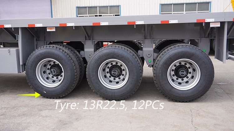 40Ft Tri Axle Flat Top Semi Trailer for Sale Price
