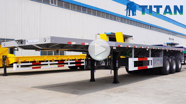 40Ft Tri Axle Flat Top Semi Trailer for Sale Price