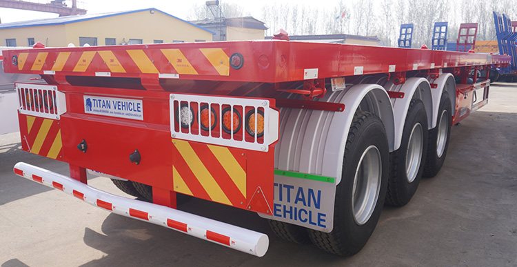 40Ft Tri Axle Semi Truck Flatbed Trailer for Sale Price