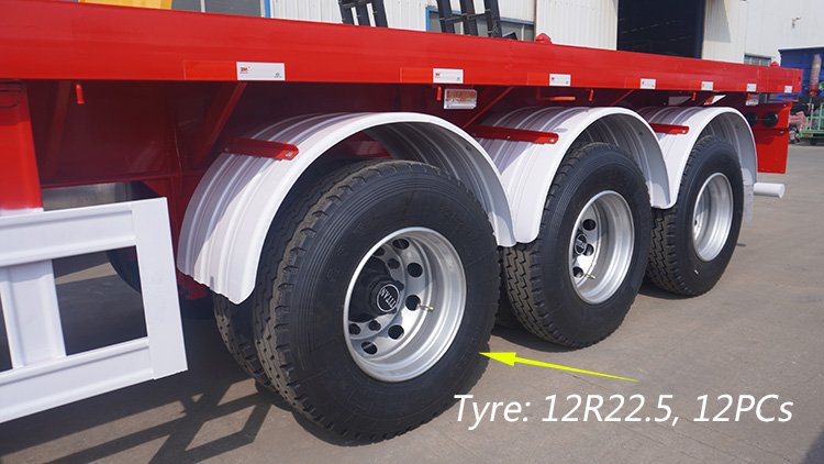 40Ft Tri Axle Semi Truck Flatbed Trailer for Sale Price