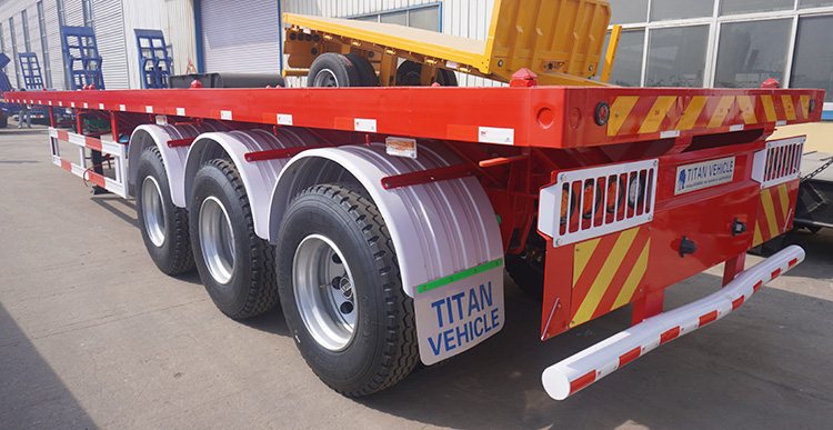 40Ft Tri Axle Semi Truck Flatbed Trailer for Sale Price